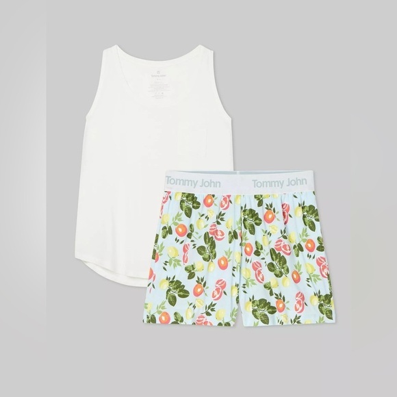 Tommy John Second Skin Sleep Pocket Tank & Short Set - Picture 1 of 8